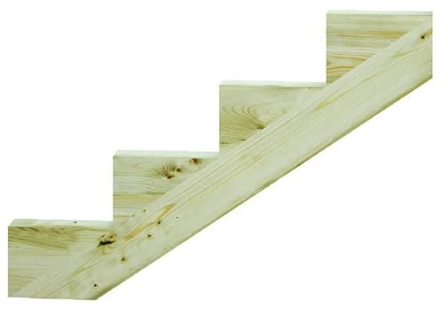Gartenwelt Riegelsberger Treppenwange für 4 Stufen Geschosshöhe 68 cm Massivholz Kiefer kesseldruckimprägniert 1 Stück