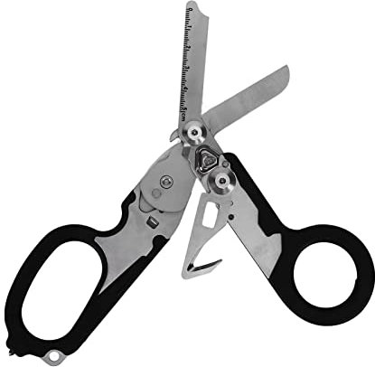 Emergency Response Shear, multifunktionale faltbare Response Emergency Shear mit Gurtschneider & Glasbrecher & Sauerstofftankschlüssel, Multitool-Zangenschere für den Außenbereich