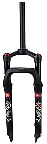 HSQMA 26Zoll Fatbike-Gabel 4.0-Reifen E-Bike Luft Federung Gabel 100mm Federweg 1-1/8 Scheibenbremse Gabel Schnellspanner 9mm Manuelle Verriegelung (Color : 26'' Black)