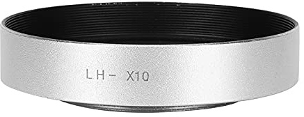 Motljusskydd, LHX10 Vackert Utseende Ihålig Metall Kompakt Avtagbar LH-JX10 Legeringskamera för Fuji X10 X20 X30(argent) X10 X20 X30 (Silver)