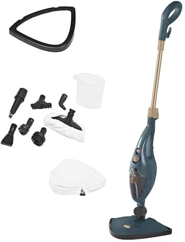 10 in 1 1500W Neo® Hot Steam Mop Cleaner Floor Carpet Window Washer Hand Steamer (Dark Grey & Copper)
