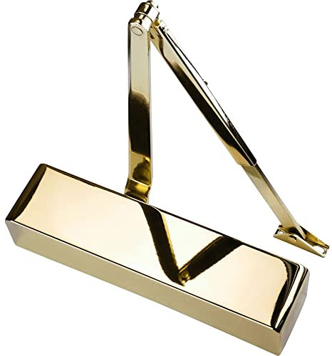 EAI Adjustable Fire Door Closer | Fire Tested | Power Size 2-4 | Polished Brass