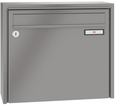 RENZ/Quadra/Aufputz-Briefkastenanlage Wand-Briefkasten/RAL-Farbe 9007 Volumen 1/Dein-Briefkasten.de