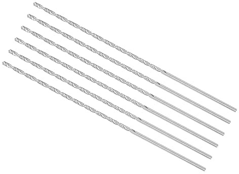 CoCud Extra Langer Spiralbohrer Bohrer 2.5mm Bohrer Durchmesser 160mm Gesamt Länge Hoch Geschwindigkeit Stahl Drehbohrer - (Anwendung: für Kupfer Metall Holz Aluminium) 6Stk