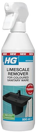 HG Anticalcare Colorato Sanitario Potente per Rubinetti Neri Docce Lavelli 500ml