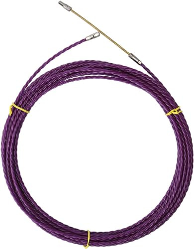 TOOSOAR® guia pasacables profesional 30M 6MM, Extractor de Cable Eléctrico con 2 Guía Muelle Retráctil, Tensor de Cable para Tendido de Cables
