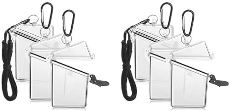 6Er-Pack Wasserdichte HüLle für Ausweishalter mit Lanyard, Durchsichtige, Wasserdichte Lanyards für Ausweise und SchlüSsel