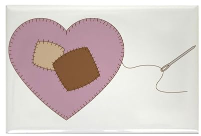 CafePress Heart Pin Cushion Magnets Rectangle Magnet, 2x3 Refrigerator Magnet (10 pack)
