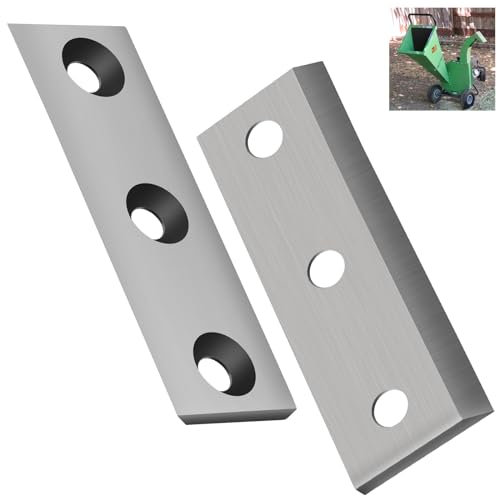 ZHONGXIA Great-circleusa GUO033 GUO035 GUO054 Lot de 2 lames de rechange pour déchiqueteuse à bois 10,5 x 3,3 cm (L x l)