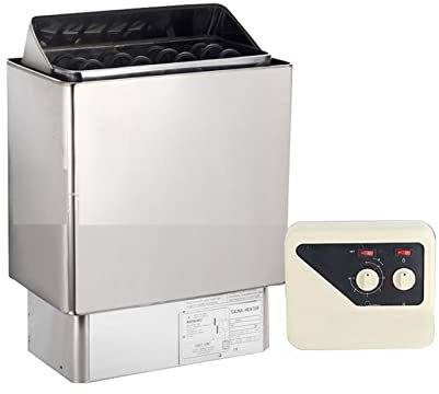 Generatore di sauna a vapore 3kw 4.5kw 6kw 9kw Riscaldatore sauna sauna sauna in acciaio inox con regolatore sauna esterno o interno for doccia bagno di vapore per la Spa domestica(Color:9KW,Size:OC)