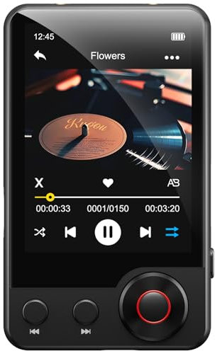 MECHEN 128GB MP3 Player mit Bluetooth 5.3, Dual Audio, 2,4 Zoll Touchscreen, Suchfunktion verfügbar, Scrollrad, Video, FM Radio, Recorder, E-Book