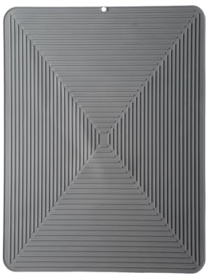Alfombrilla de silicona para escurrir platos, resistente al calor, fácil de limpiar, antideslizante, para uso múltiple