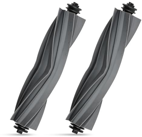 2 Stück Hauptbürste Zubehör für Dreame X40 Ultra / L10s Ultra / L40 Ultra / L10s Ultra Gen 2 / L10s Pro Ultra Heat / D10 Plus Gen 2 Saugroboter, Gummi Bürste Ersatzteile