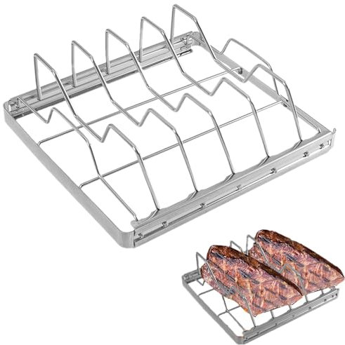 Grille de barbecue, Racks de barbecue pour grille,Grille de grillage barbecue - Support de grille en acier inoxydable, grille de côtelettes pour grille extérieure, grille pour ba