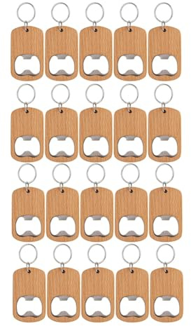 Hxhsgmeh Lot de 20 décapsuleurs en bois avec décapsuleurs en bois pour loisirs créatifs