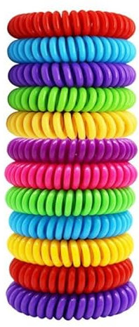 Braccialetti Antizanzare Repellenti, Braccialetto Antizanzare, 12 Pezzi Braccialetti Repellenti per Zanzare, Braccialetto Repellente Antizanzare, per Bambini, Adulti, Uomini e Donne Interno ed Esterno