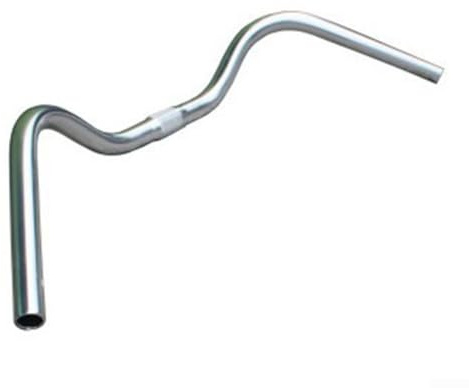 Fahrradlenker, Allrounder, 25,4 mm, Klemme, Eisenkonstruktion, Komfort, Trekking-Lenker für Kinder, Cruiser, Klapprad, klassischer Stil, Silber, 560 mm Breite, aufrechte Position, Mountainbike