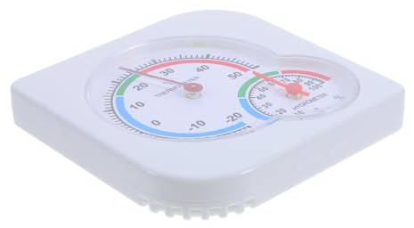 SUPVOX Igrometro Analogico Mini per Interni ed Esterni Termometro Compatto e Portatile con Puntatore Misuratore Preciso di Temperatura e Umidità per Casa Ufficio e Magazzino