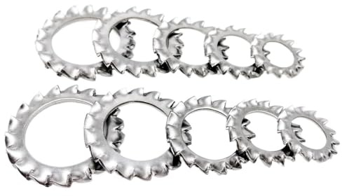 Arandelas de seguridad, 50 piezas, junta estrella a prueba vibraciones, M2.5 a M24, arandela dentada externa acero inoxidable 304, arandelas dentadas externas(M20)
