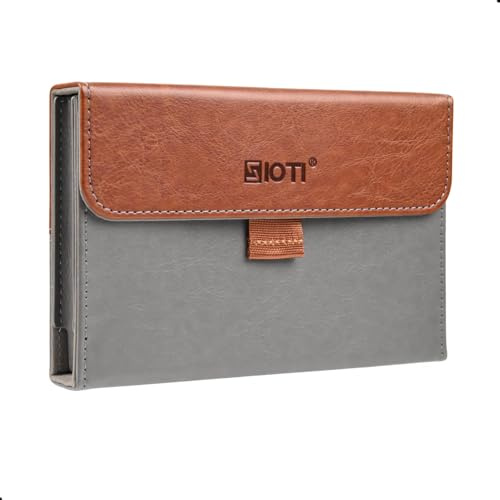 SIOTI Étui de filtre carré pour appareil photo à 3 poches, pochette de filtre en cuir, compatible avec filtre carré ND/GND/coloré de 100 mm x 150 mm