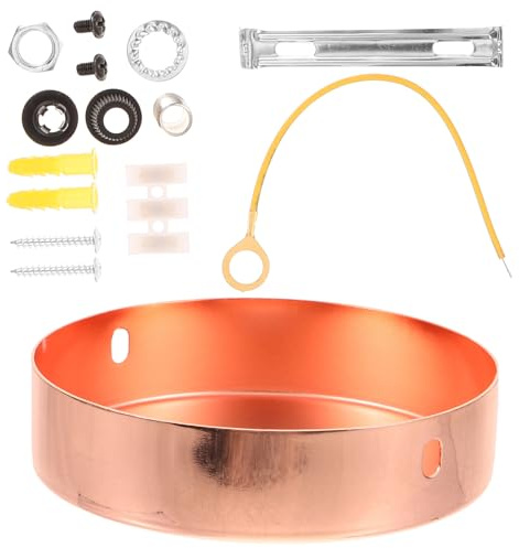 Gatuida Placa de Cubierta para Lámpara de Techo Redonda Base Metálica Electrochapada Resistente y Duradera Accesorio para Luces Colgantes para Renovación de Luminarias Dormitorios y