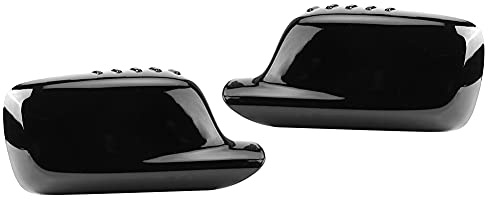 Generic Cubierta de Espejo de Puerta ABS de 51167074236, 51167074235 para E46 Serie 3, Juego de Carcasa de Espejo Lateral Negro, Fácil Instalación, 2 Piezas Aptas para Amantes de