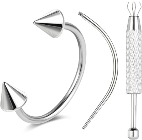 BodyAce F136 Titan Nasenring Hoops 20g Nasenstecker Hufeisen Nasenringe für Damen Herren Innengewinde Lippe Helix Daith Ohr Piercing Schmuck