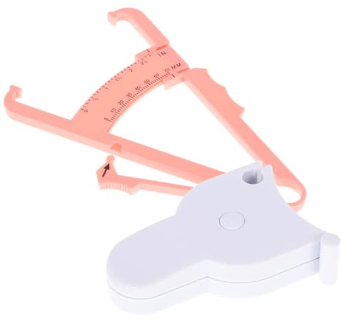 KJHBV Set di Calibro per Grasso Corporeo e Nastro Misuratore Corpo in Abs, Strumento Portatile per Misurazioni Accurate e Leggere, Include Schede Istruzioni per Uso Domestico