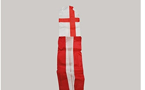 60 2.3 Metres Nylon England St George Cross Flag Open Ended Windsock Wind Speed Direction Indicator