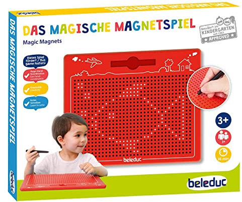 Beleduc 21042 - The Magical Magnetic Game,Red,280 x 255 x 12 mm, ab 3 Jahre, 1xMagnetboard