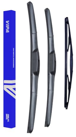 Vipa Car Parts Premium Wiper Blade Set | Fits: MAZDA 2 Hatchback (Aug 2014 Onwards) | All-Weather Performance | Durable, Streak-Free Windshield Wipers | Easy Installation