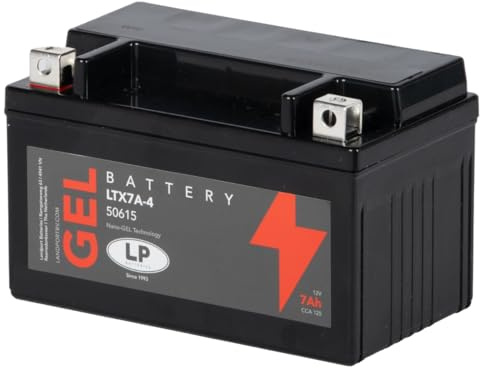LANDPORT Batterie LTX7A-4 Gel 12V 7Ah kompatibel für China GY6 4-Takt Boatian BT49QT, Rex RS450 500 600 700, Flex-Tech, YTX7A-BS CTX7A-BS JMTX7A-BS 50615