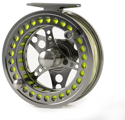 ANGLER DREAM Fly Fishing Reel wih Line Combo WF Floating Line 8WT Fly Reel Preloaded Fly Line Spool 9/10WT Large Arbor CNC Machinesed Fly Reel