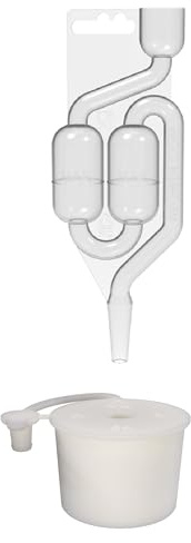 Gummistopfen + Gärrohr Gummikorken Gärspund Gärverschluss Stopfen Gäraufsatz (54/50mm)