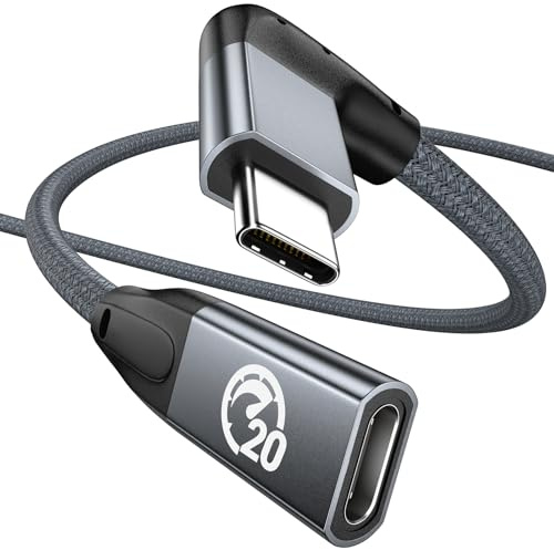 USB C Verlängerungskabel 0.5M, USB C 3.2 20Gbps Stecker auf Buchse Kabel
