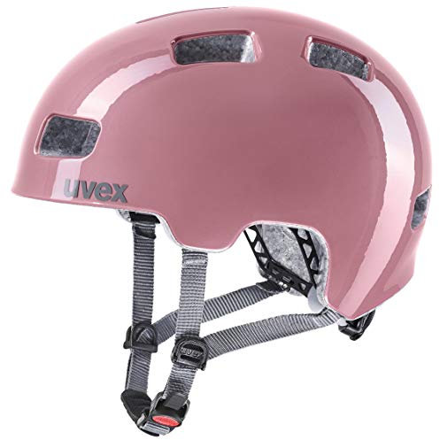 uvex hlmt 4 - Leichter Fahrradhelm für Kinder - individuelle Größenanpassung - waschbare Innenausstattung - rosé - Grey - 51-55 cm