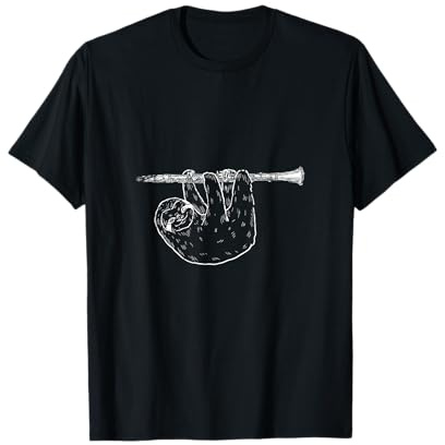 Paresseux Clarinettiste Animal Musicien Clarinette T-Shirt
