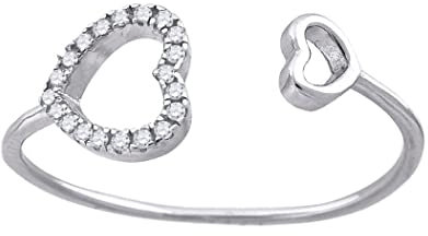 Zehenring für Damen, 925er Sterlingsilber, Zirkonia, künstlicher Diamant, verstellbar, Größe 7, 8,7 mm breit, Schmuck für Damen, One Size, Cubic Zirkonia Metall Zirkonia Edelstein Metall:, Zirkonia