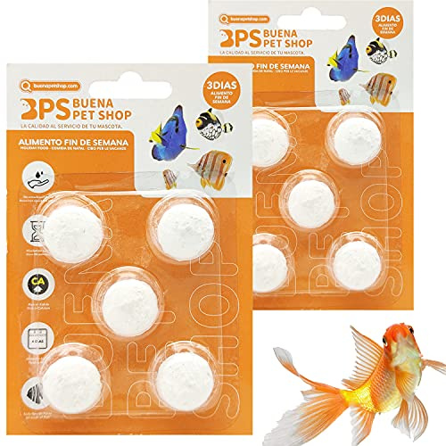 BPS 10 pezzi 3-Day Cibo per i Pesci per Tutti i tipi di Pesce d'Acquario Blocco Alimentare BPS-4126 * 2