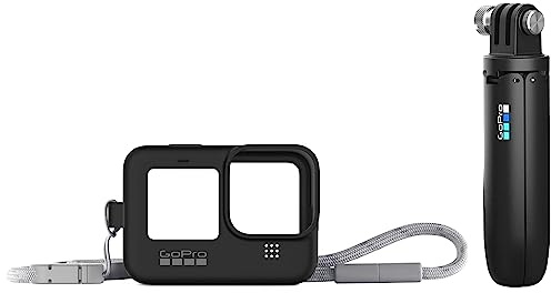 GoPro Shorty AFTTM-001 Vara de Extensión en Miniatura y Trípode, Negro + Funda y Correa Negro (Hero9 Black) Accesorio Oficial