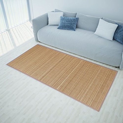 Tidyard Bambusteppich Teppich Matte Läufer Vorleger Bambusmatte Küchenteppich Rechteckig Brauner 120 x 180 cm