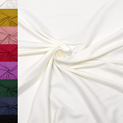 MAGAM-Stoffe Elias Sweatstoff uni innen angeraut und weich Meterware ab 50cm (01. Weiß)