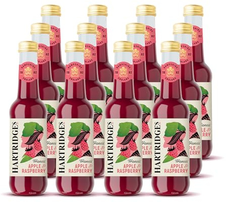 Hartridges | Apple & Raspberry Juice Drink Vegan | 12 x 275ml | Apple & Raspberry Juice combines crisp apple with the bright, tangy flavour of ripe raspberries for a refreshing mixed.