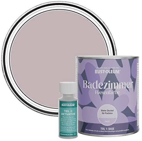 Rust-Oleum Purple Water-Resistant Bathroom Tile Paint in Matt Finish - Lilac Wine 750ml