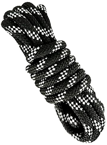 12mm Hochfestes Polyesterseil. 5M. Schwarz mit Weiß