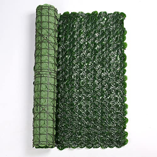 Rotolo di siepe di Foglie di edera,Siepe Artificiale Per Balcone Edera,Privacy del Muro Foglie di Edera Rotolo di Siepi Schermanti, Frangivista per Ringhiera Cortile Patio(Size:1.5x5m)