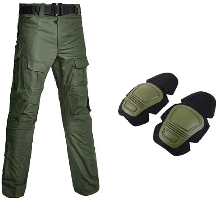ZMIN Taktische Uniform Militär Anzüge Camping Camouflage Jagd Kleidung Kampf Armee Hosen + Pads Paintball Sets Männer Kleidung EN8 pant S