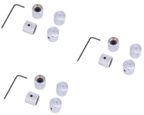Toyvian 15pcs Knob Volume Control for Electric Guitar Tone Knob Mounting Screw