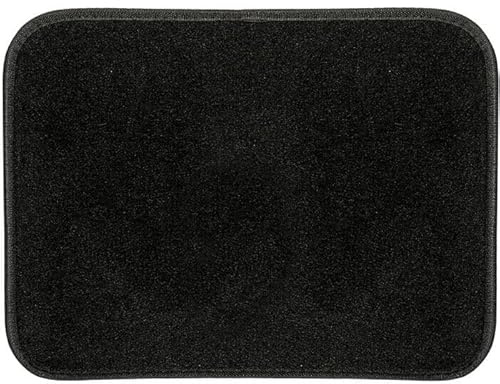 Tappetino per Auto Universale in Moquette, Tappetino Anteriore 43x32 cm, Nero, Antiscivolo, Contro lo Sporco, Protegge da Acqua Sabbia Polvere, per Abitacolo Salva Tappeto