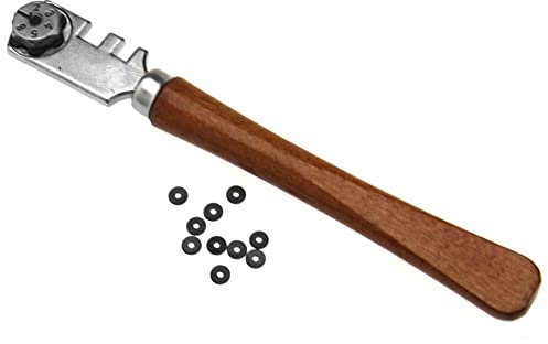 Create idea Herramienta Manual de Corte de 6 Ruedas Cortador de Azulejos de Vidrio Acero con 10 Ruedas de Corte de Repuesto